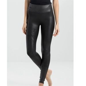 Spanx Faux Leather Leggings Womens XL Black